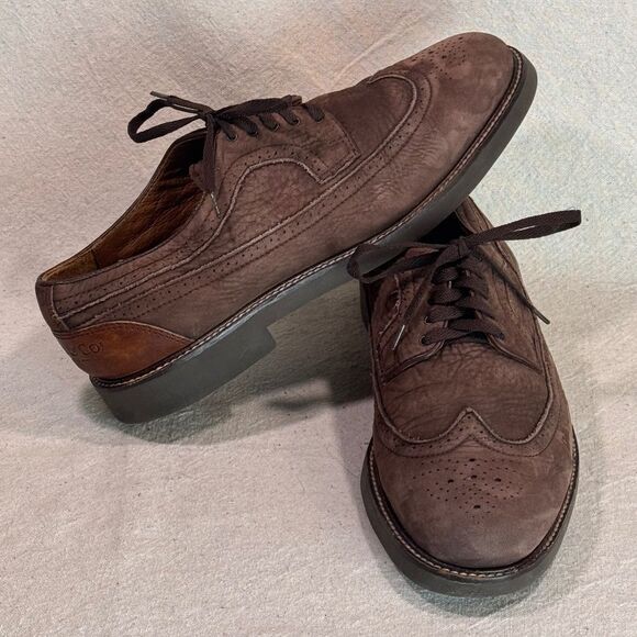 G.H. Bass & Co. Wingtip Oxford Suede Shoes Mens Size 10M - Picture 7 of 16